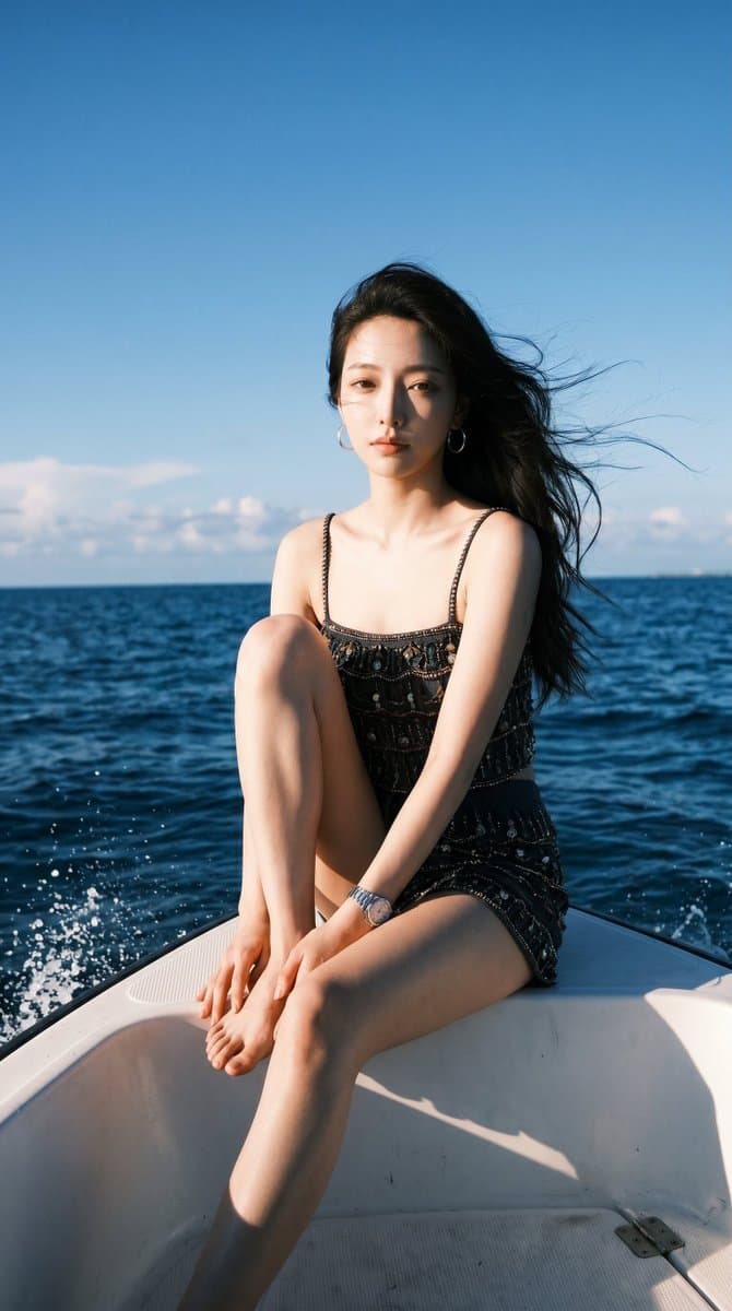 海边人像写真正片风格