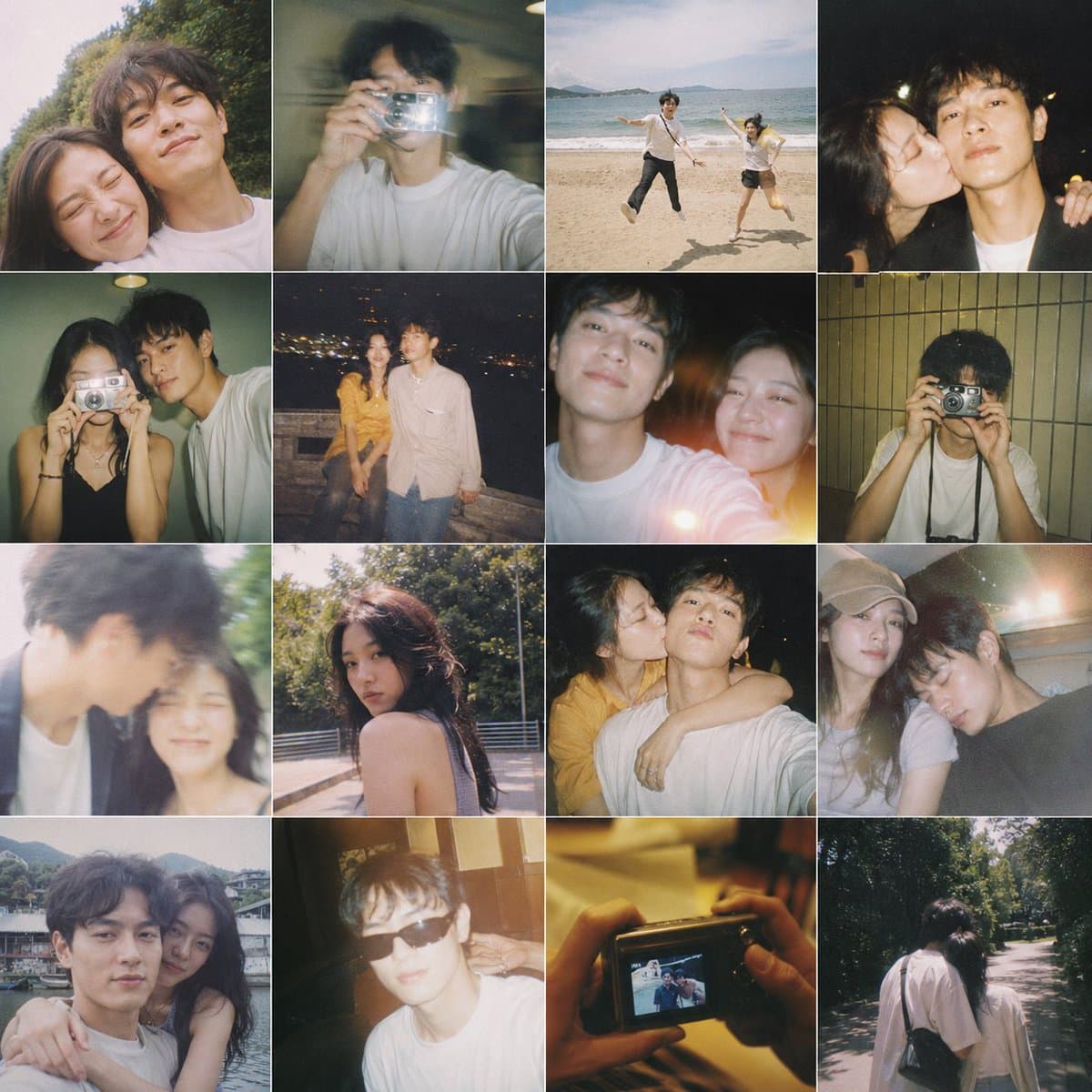 复古胶片情侣相册拼贴