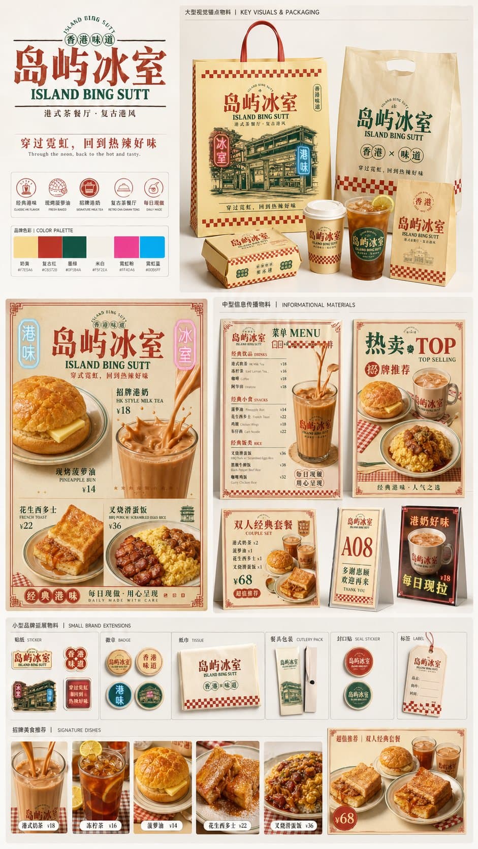 餐饮品牌VI触点矩阵视觉图 - 图片 2