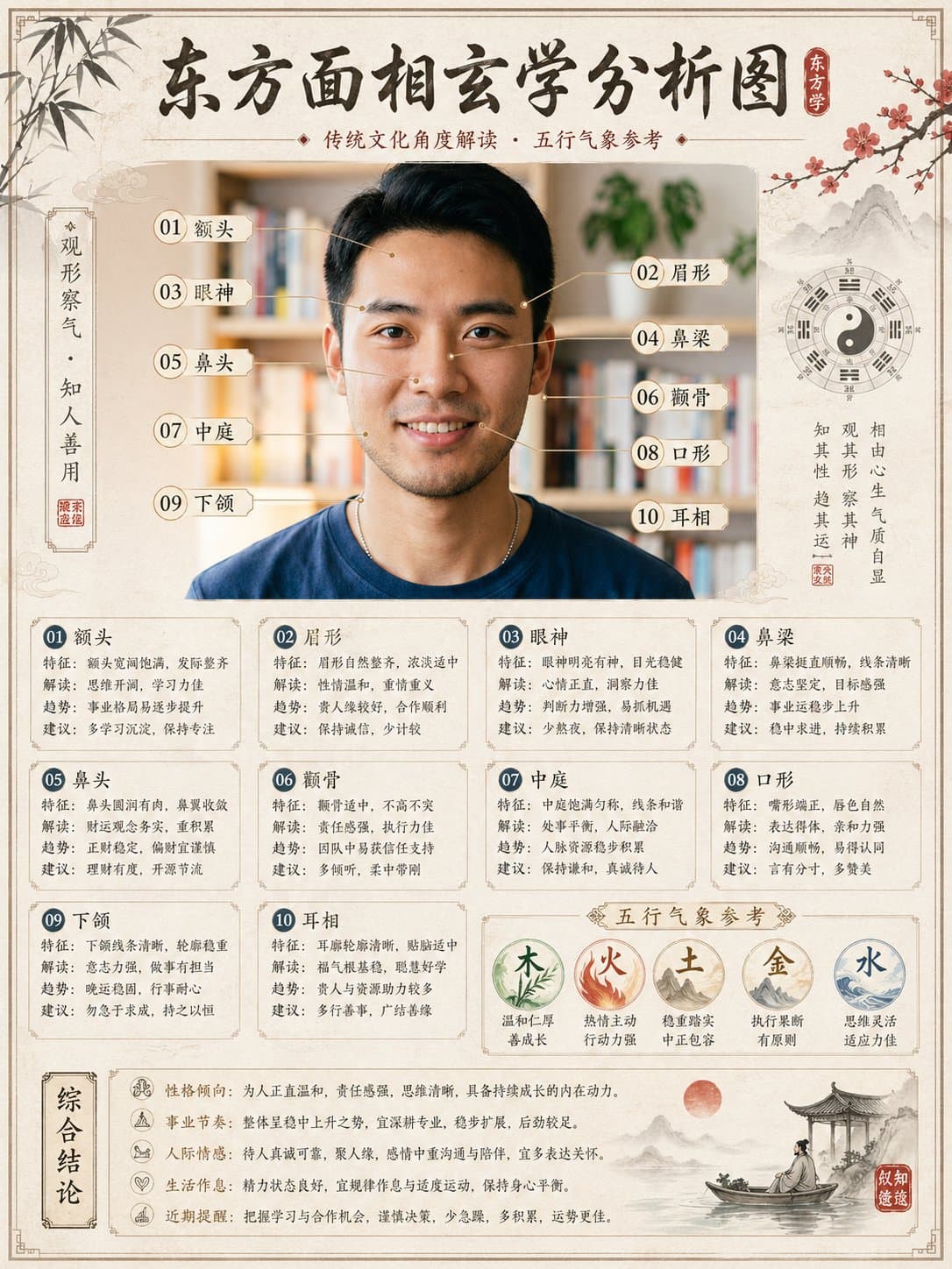 东方玄学命理分析报告图生成