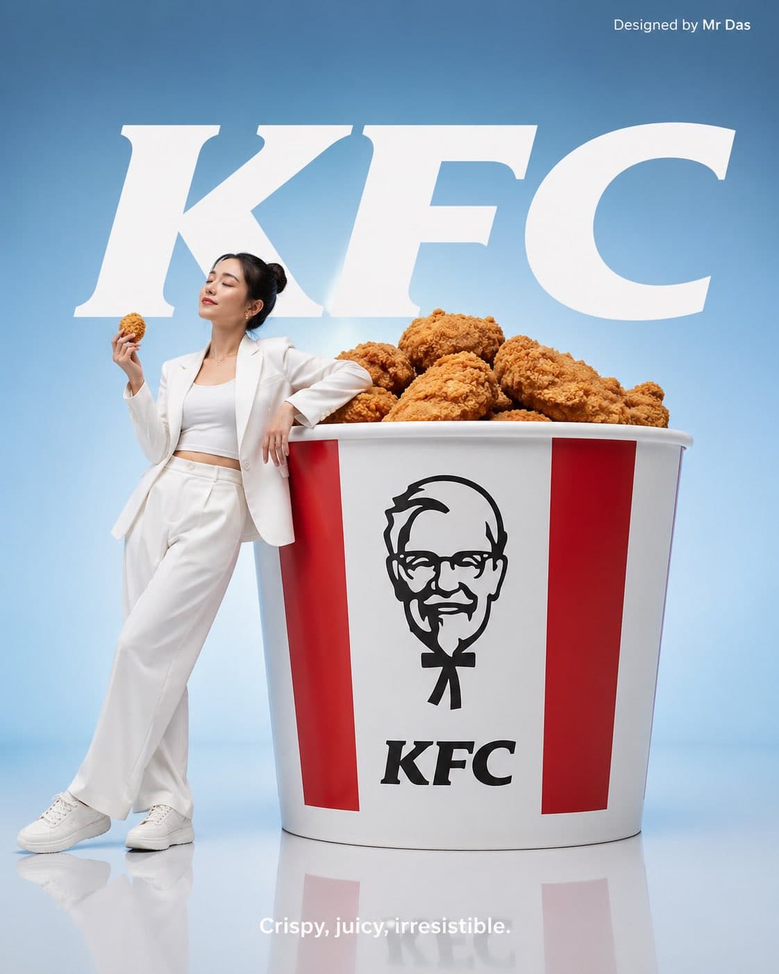 极简KFC商业广告设计 - 图片 1