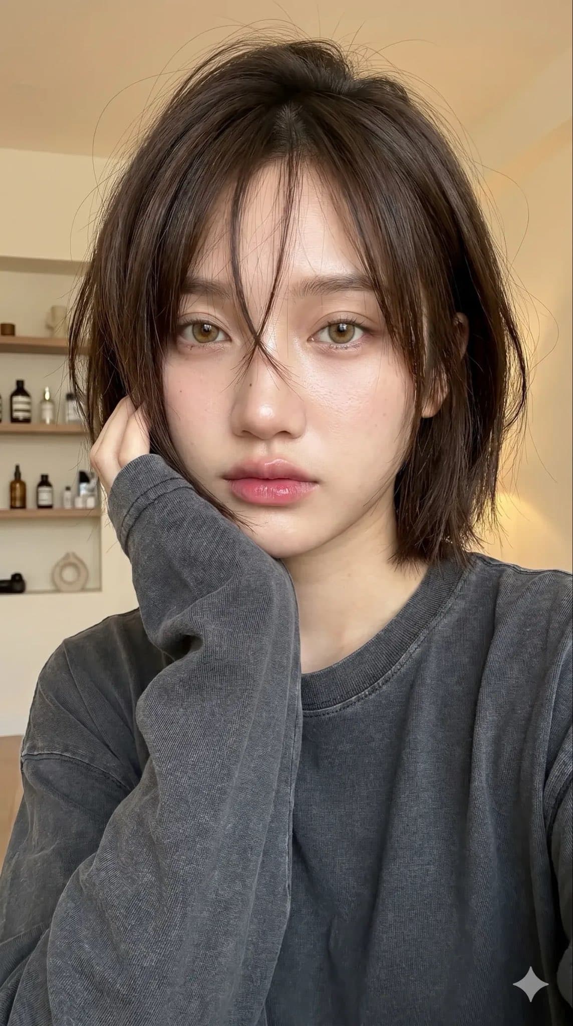 短发慵懒女孩肖像 - 图片 2