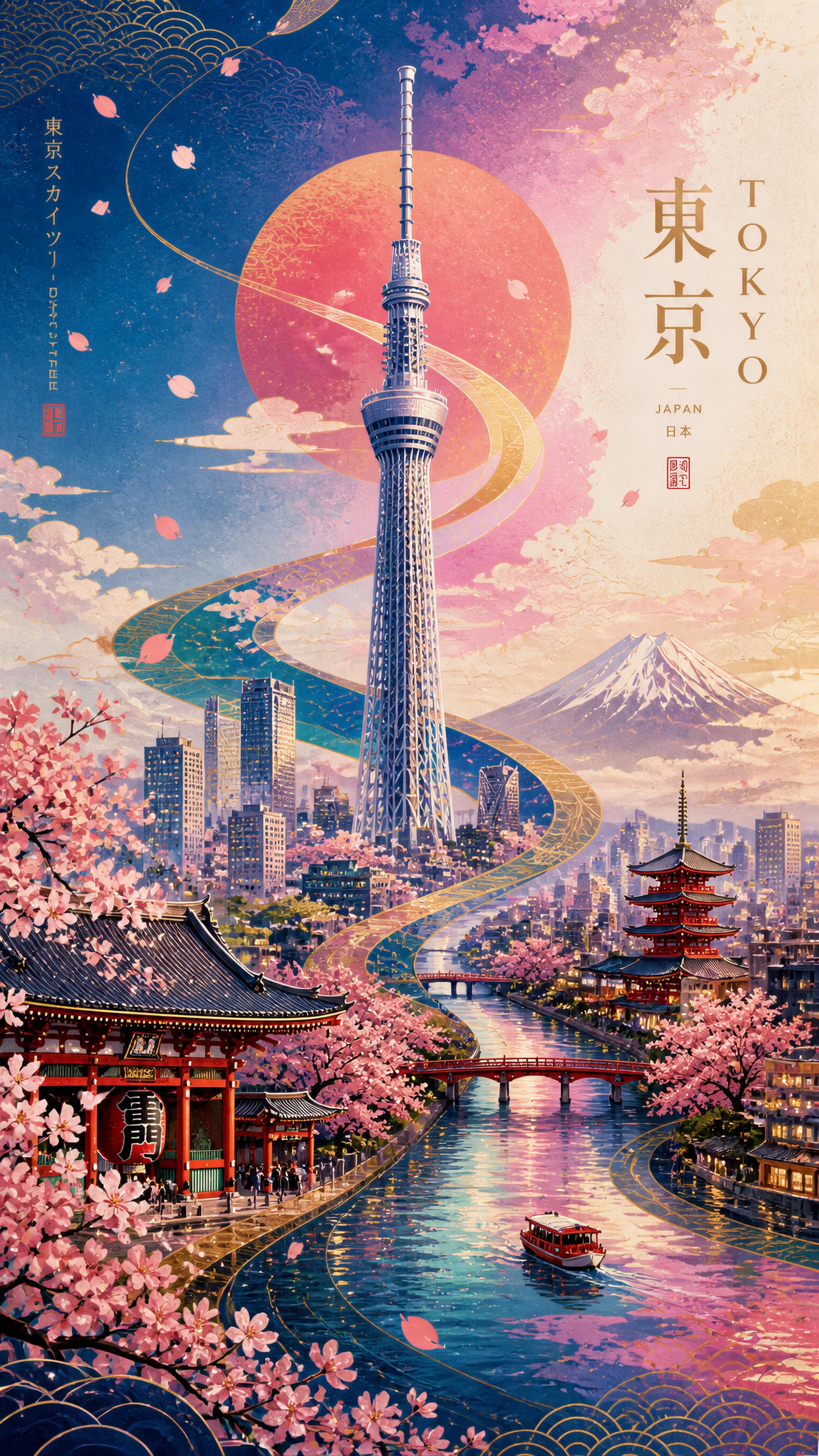 赛博朋克东京未来城市海报